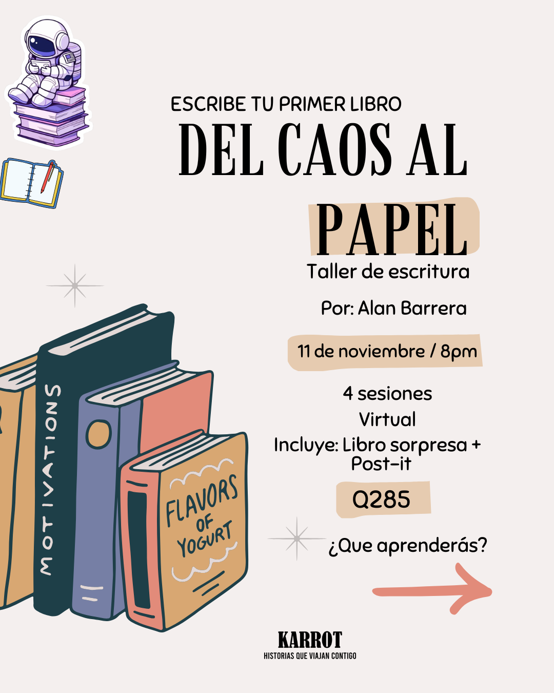 Taller de escritura (Noviembre 2026) Online