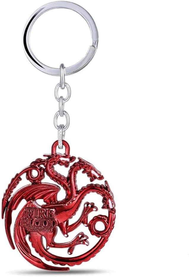 Llavero "Fire & Blood" – Targaryen Edition (Juego de tronos)