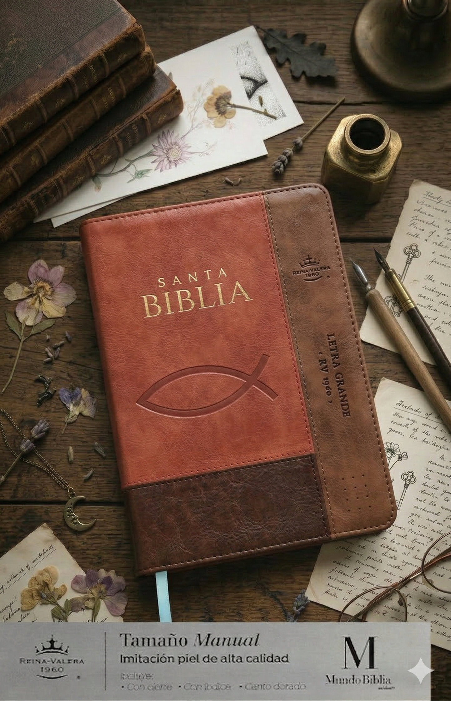 Biblia Reina Valera 1960 12pts imitación piel de alta calidad
