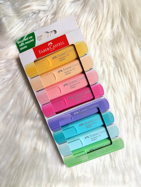 Resaltadores Faber Castell - 8 colores pastel