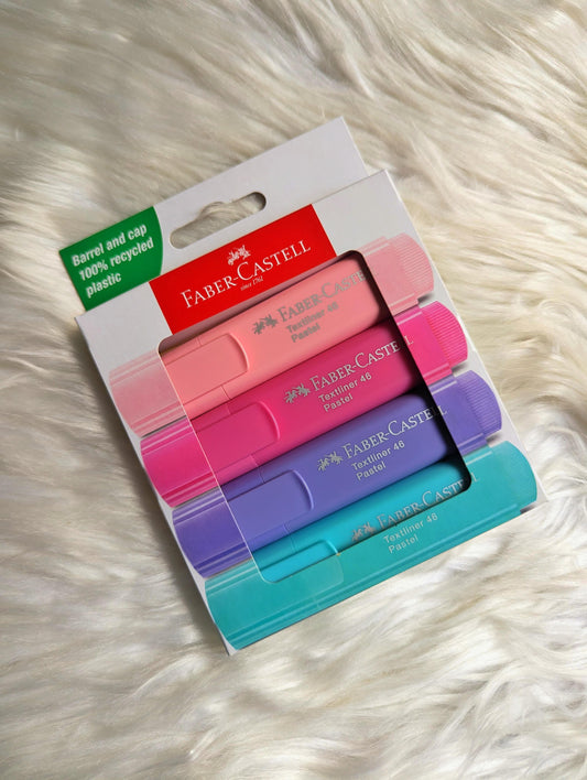 Resaltadores Faber Castell - 4 colores pastel