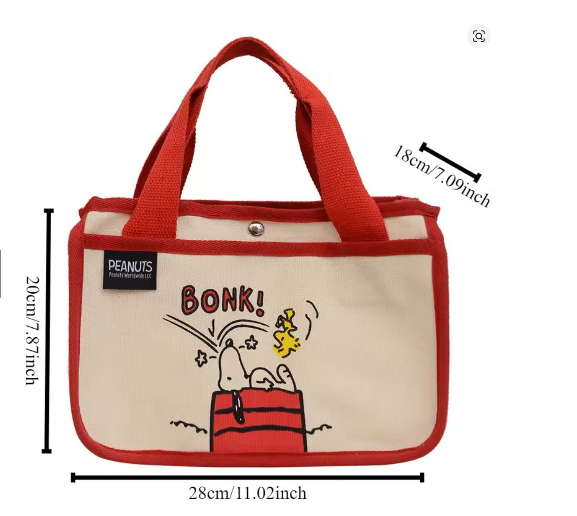 Bolso multifuncional de lona Snoopy