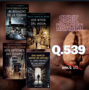PACK SERIE KRAKEN: (SILENCIO DE LA CIUDAD BLANCA, RITOS DEL AGUA, LOS SEÑORES DEL TIEMPO,KRAKEN 4: LIBRO NEGRO DE LAS HORAS)