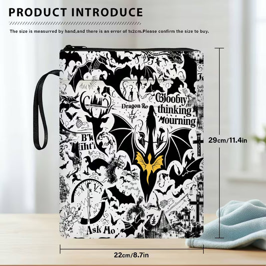 Funda  plus para libro con estampado de dragón gótico de fantasía