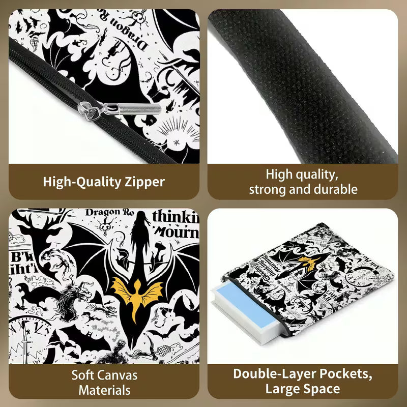 Funda  plus para libro con estampado de dragón gótico de fantasía
