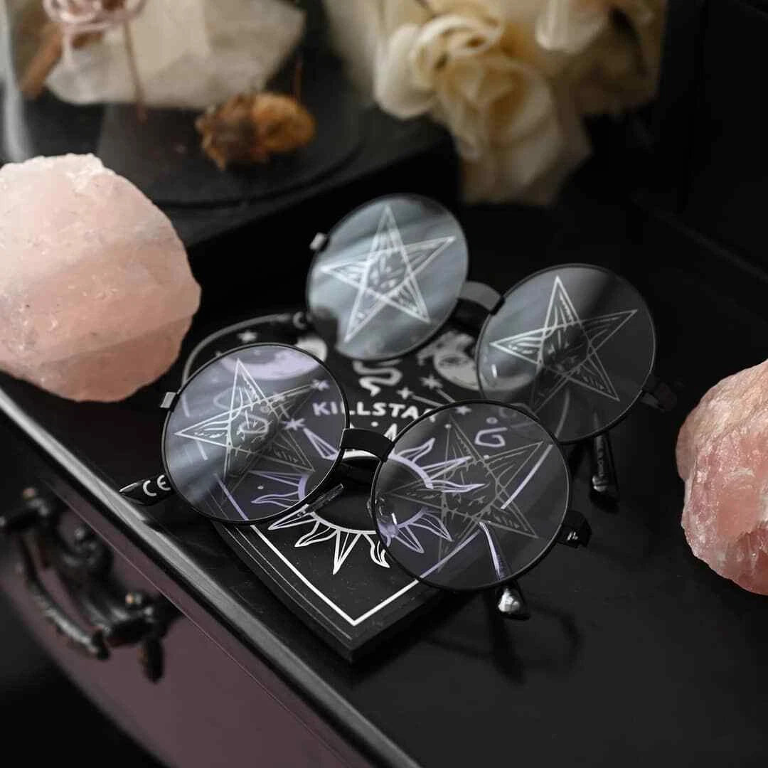 Killstar Nocturnal Daze Baphomet Pentagrama Gótico Lila Gafas De Sol