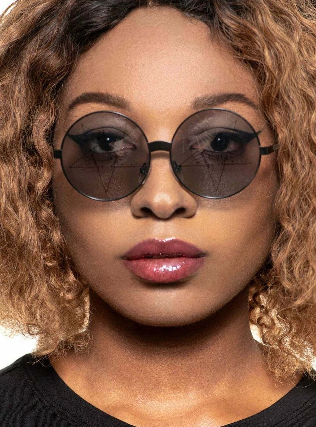 Killstar Nocturnal Daze Baphomet Pentagrama Gótico Lila Gafas De Sol