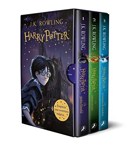 HARRY POTTER 1, 2 Y 3 (ESTUCHE CON: HARRY POTTER Y LA PIEDRA FILOSOFAL; HARRY POTTER Y LA CAMARA SECRETA; HARRY POTTER Y EL PRISIONERO DE AZKABAN)