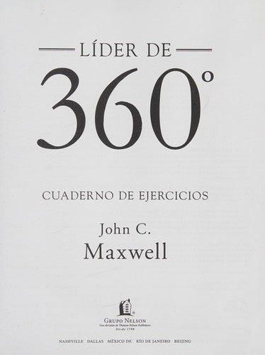 LÍDER DE 360° GRADOS (CUADERNO DE EJERCICIOS)